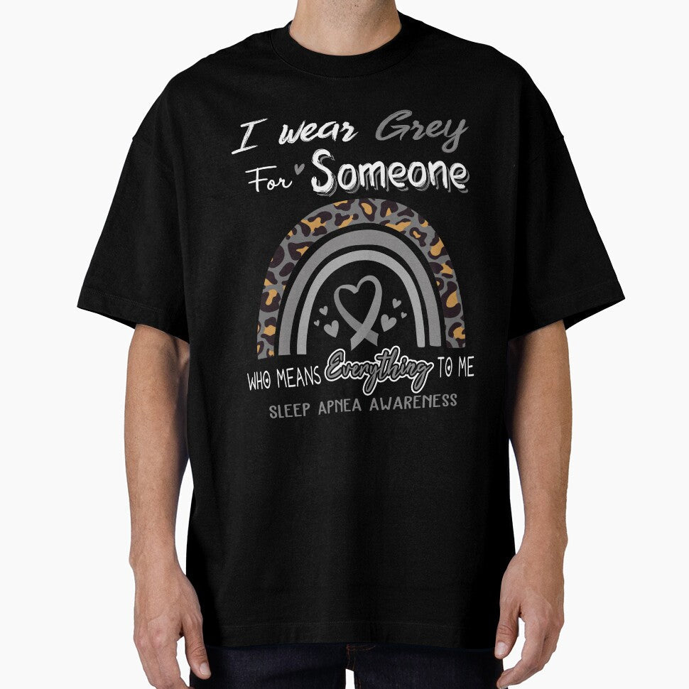 Sleep Apnea Awareness I Wear Grey for Someone Who Means Everything To Me by GennieShop Unisex , , , Long Sleeve Tee