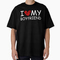 I Heart My Boyfriend Unisex Heavy Cotton Tee, Cute Gift for Him, Valentine's Day Shirt, Everyday Casual Wear, Love by wydstell