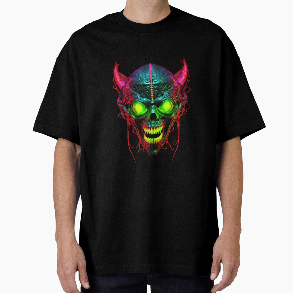 Gargoyle Neon Pop Art 2 by AstroRisq Unisex , , , Long Sleeve Tee