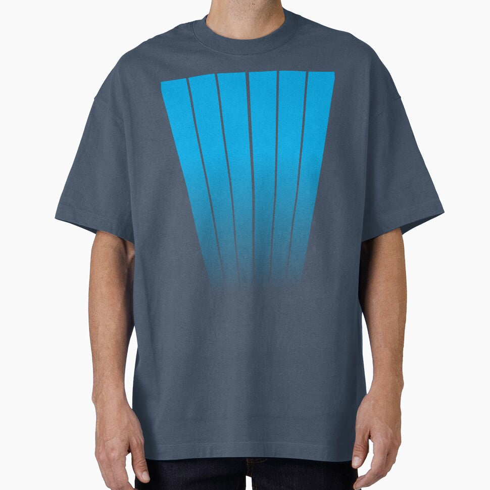 MINIMALIST GEOMETRIC VERTICAL LINES DESIGN - BLUE by CuPensky Unisex , , , Long Sleeve Tee