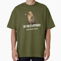 Capybara Wine Lover Shirt – Sip Like a Capybara Low Energy Mode Funny Relaxed Animal Drinking Meme Tee by HOUSE OF TIST