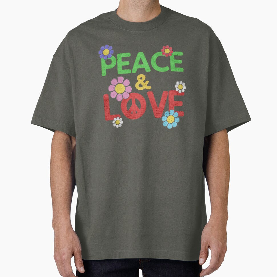 Peace And Love Hippie Quote 60s Flowers Chill by Sid3walkArt