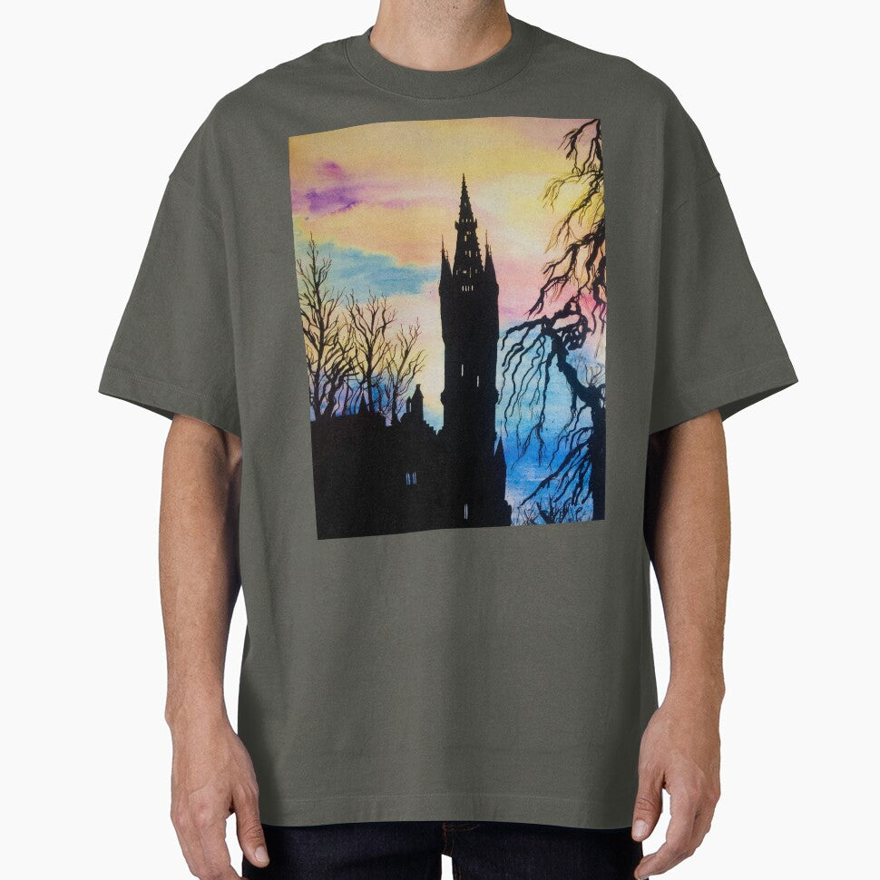 University of Glasgow Spire Silhouette by IndigoStarry