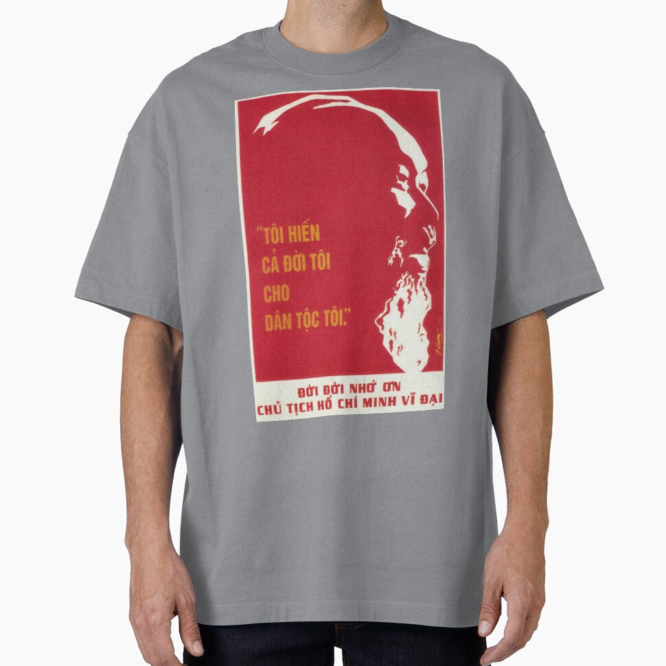 "I Give My Whole Life To My People" Old Vietnam Ho Chi Minh by retroposters Unisex , , , Long Sleeve Tee