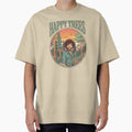 Vintage Retro Happy Trees Nature Landscape by Mystikos Art