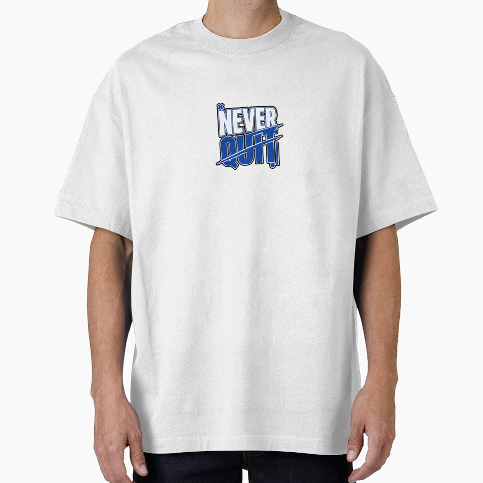 Never Quit Graphic Shirt – Motivation Quote Daily Wear by ElegantPaws