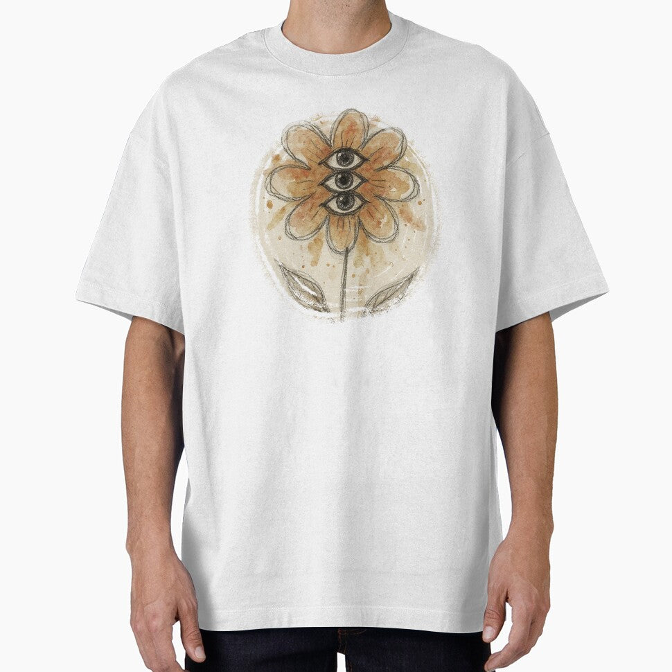 RETRO SURREAL FLOWER WITH EYES by LIS AND MELIVERSO