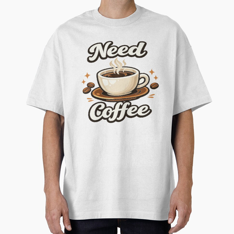 Need Coffee – Cute Coffee Lover Aesthetic | Cozy Morning Caffeine Design for T-Shirt, Sticker, Phone case, mug, bag, hoodie ☕✨ by ArtByTripti