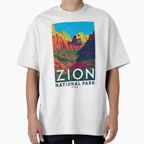 A Pop Art Travel Print of Zion National Park - Utah by StudioRedKoala