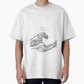 Minimal Ocean Wave Line Art with Sun – Clean Aesthetic Design by PunchlinePress