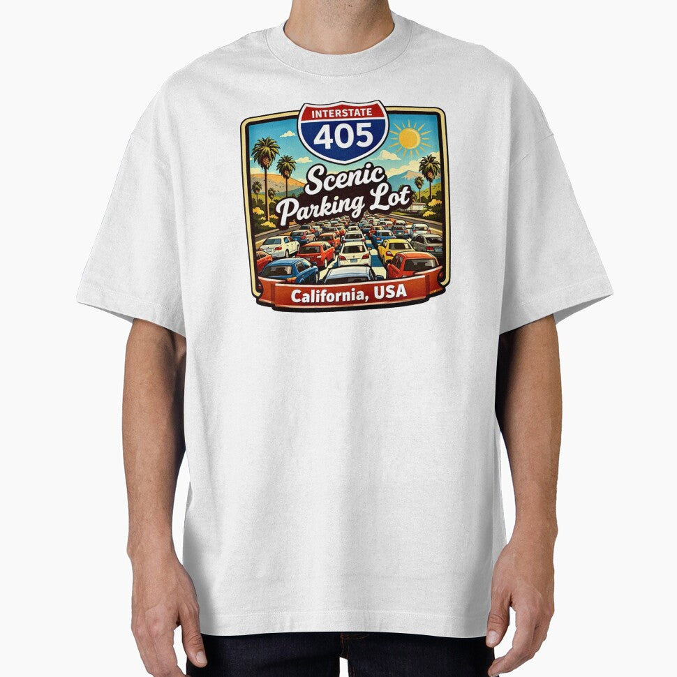 Interstate 405 - Scenic Parking Lot in California by Myra365Art