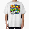 World of Football Cartoon Sticker | Cute Soccer Ball & Globe Mascot Sports Design by M.Store