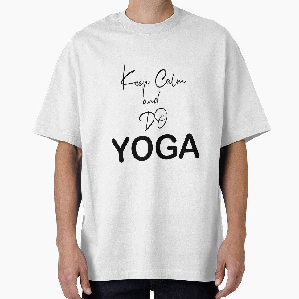 Calm yoga tshirt by Hasnat Hameed