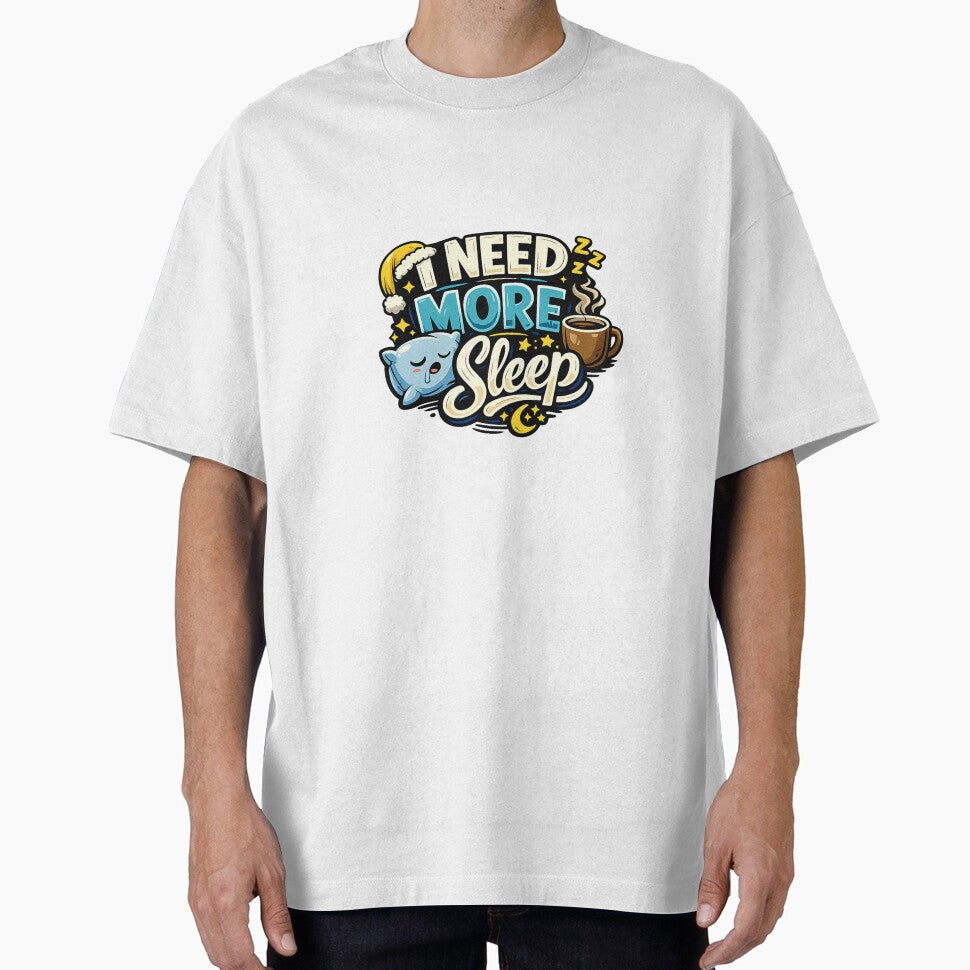 I Need More Sleep Funny Quote – Tired Introvert Humor Design for Coffee Lovers & Sleepy People by ArtWaveStudio8