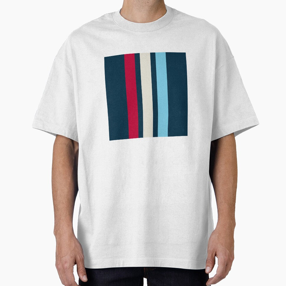 Retro vintage color stripes - red white blue by TalBright