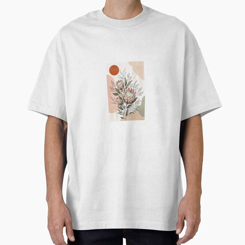Minimalist Boho Protea Floral Print by AlexGreaney