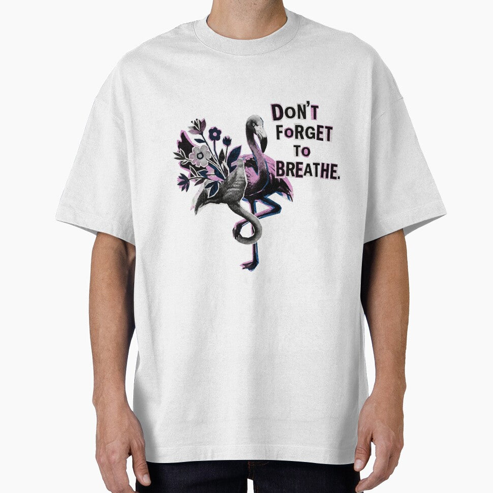 Yoga Flamingo - "Don't Forget to Breathe" Funny Design by ShinyMonkeShop
