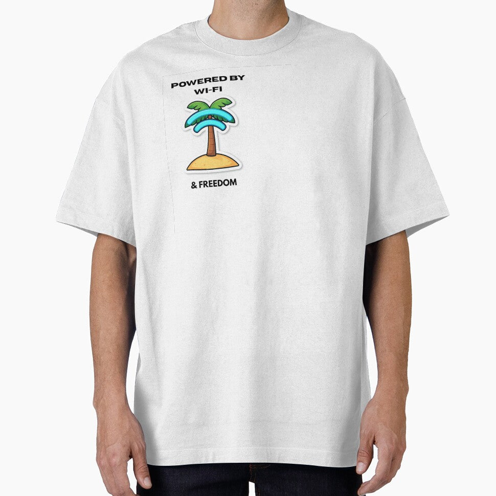 Powered By Wifi And Freedom Remote by caffeinepixels Unisex , , , Long Sleeve Tee