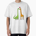 Brontosaur & giraffe in love by Adrian Serghie