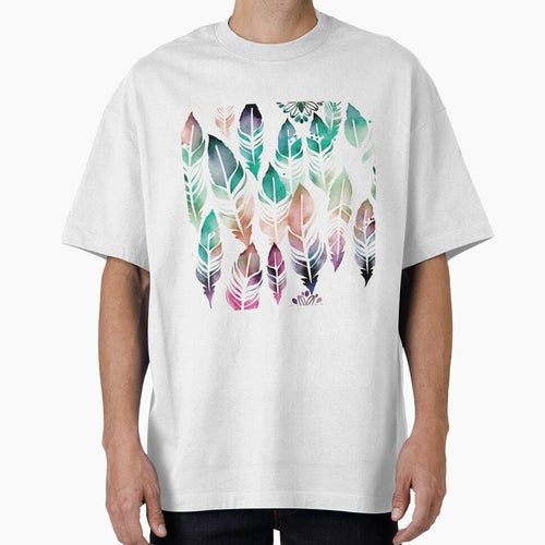A Delicate Watercolor Print of Feathers- Boho Chic Patterns by GVRDesign