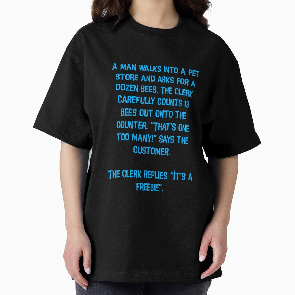 A Man Walks Into A Pet Store And Asks For A Dozen Bees. Funny Dad Jokes by Pete Roberts Unisex , , , Long Sleeve Tee