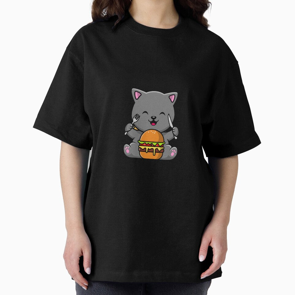 Cat Eating Burger by BDG06