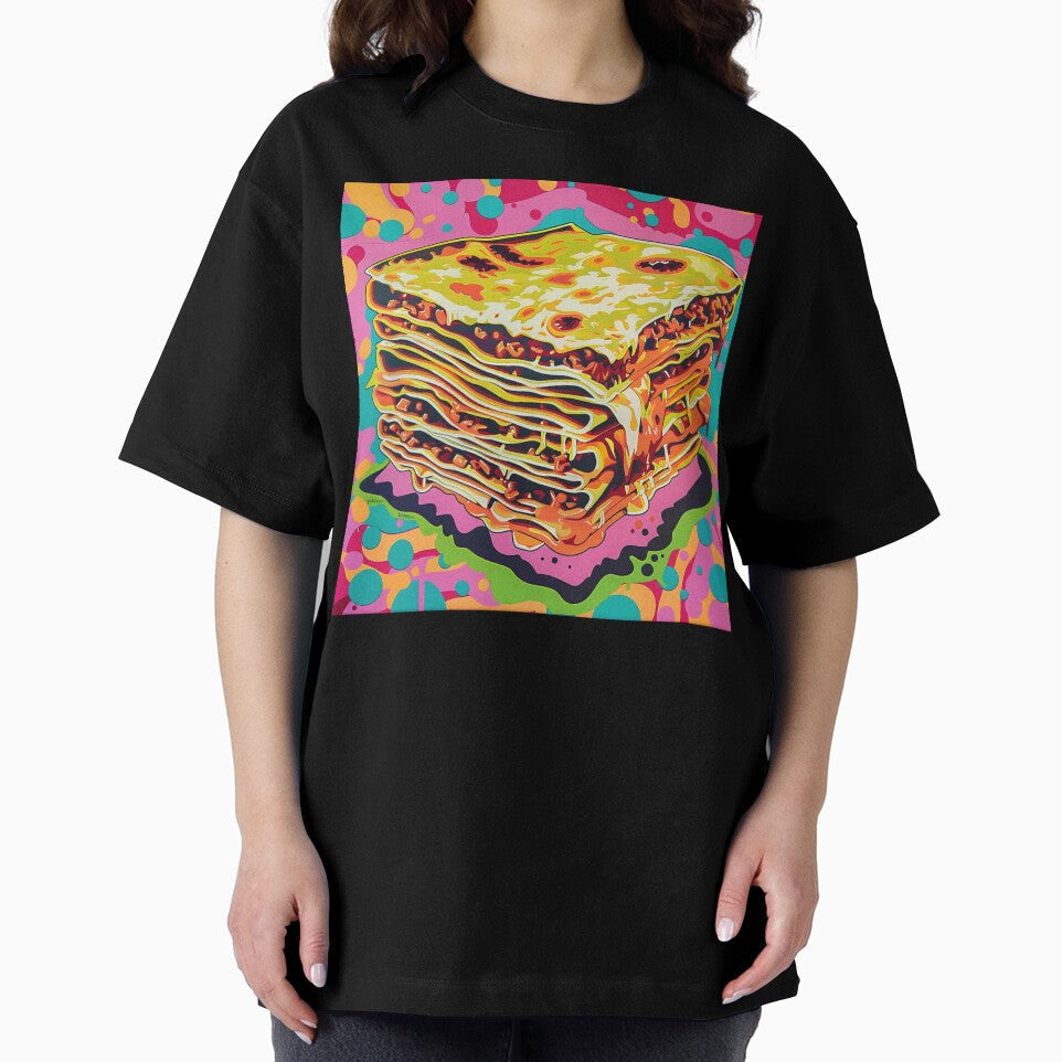 Lasagna Pop Art 3 by AstroRisq Unisex , , , Long Sleeve Tee