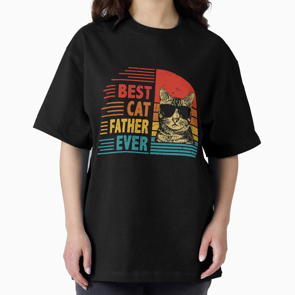 Vintage Retro Best Cat Father Ever Funny Cat Lover Father's Day Gift by EdwinaEmmanoiCo