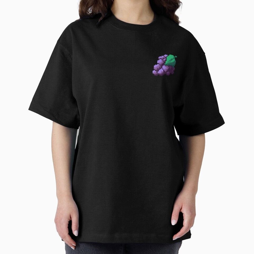 Pixel Purple grape - pixel food art by LittleFoodShop Unisex , , , Long Sleeve Tee