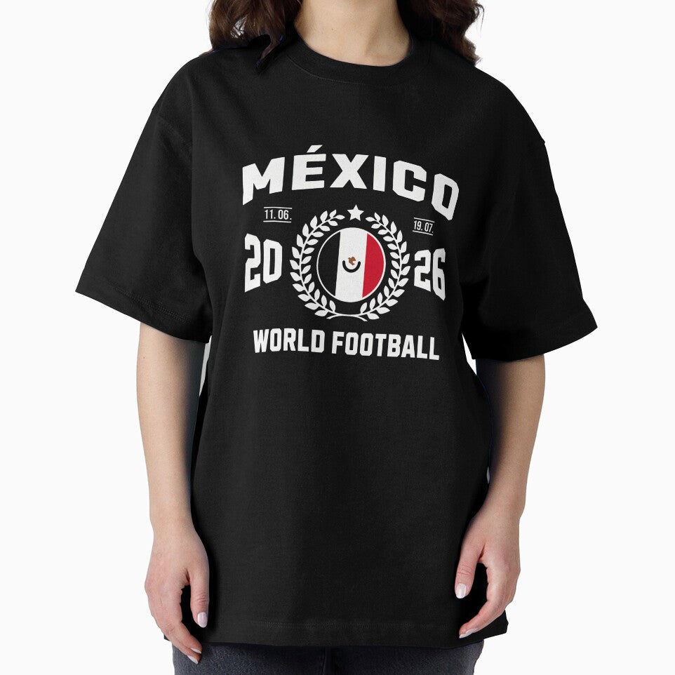 Mexico Football Supporter 2026 Badge Design T-Shirt_83999123 by kevincuellar