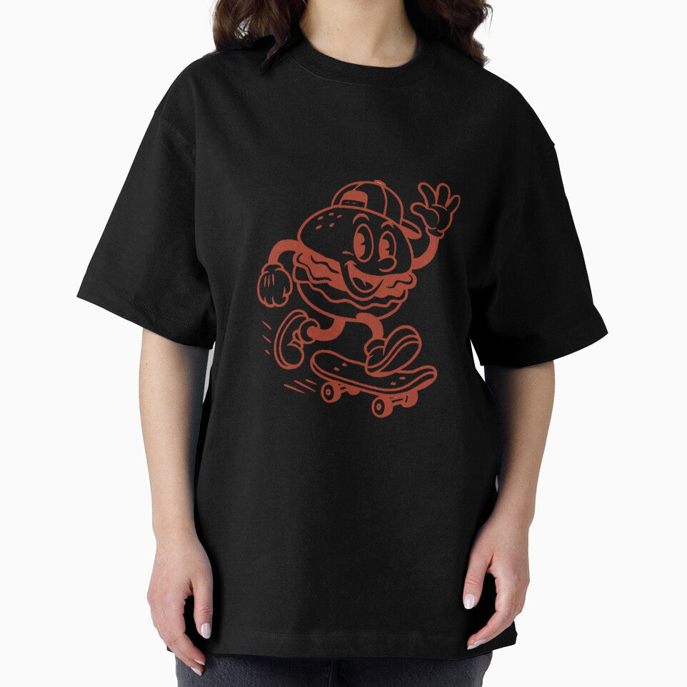Skater Burger – Classic Red Roller by HoopeStylee Unisex , , , Long Sleeve Tee