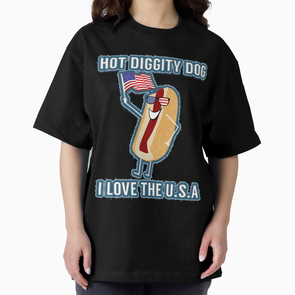 4th of July Memorial Day Hot Dog USA Premium by alimuson Unisex , , , Long Sleeve Tee