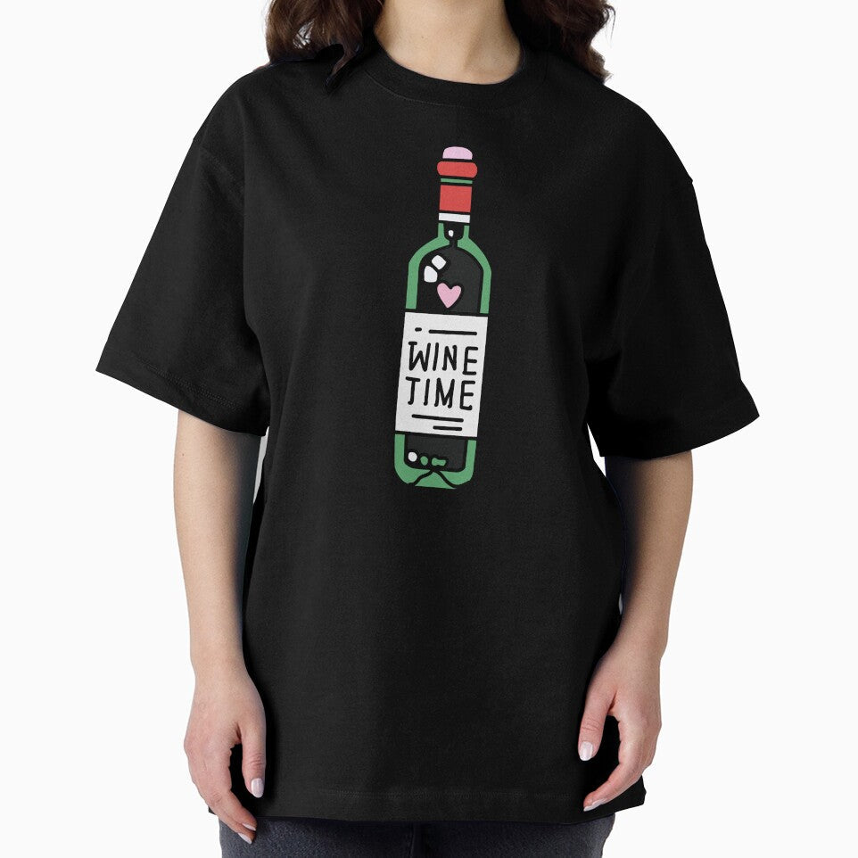Wine Time by Puffoo Unisex , , , Long Sleeve Tee