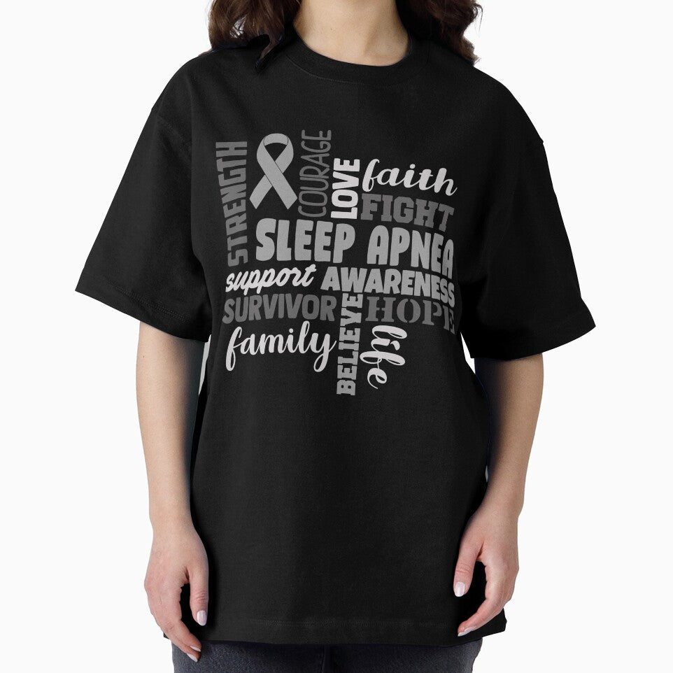 Sleep Apnea Awareness - Strength Courage Faith Hope Love Fight Support Survivor Family Life Believe by Hilten