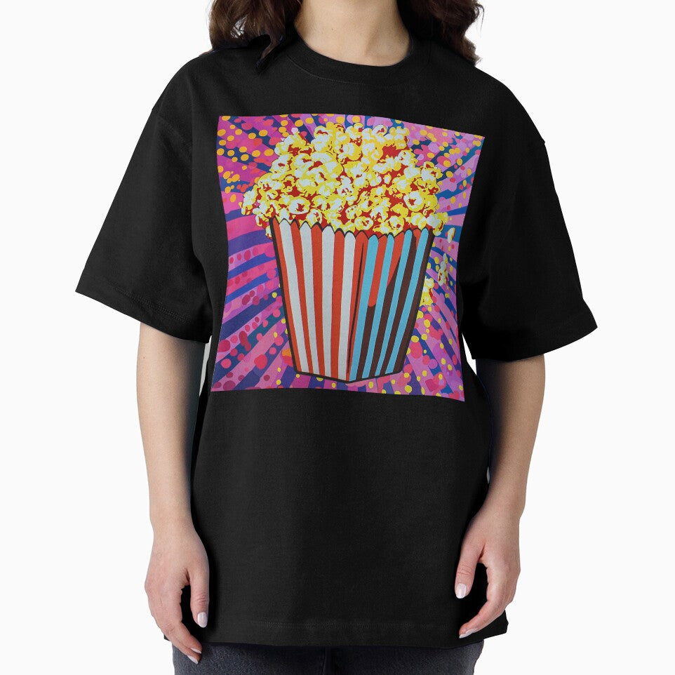 Movie Popcorn Pop Art 4 by AstroRisq Unisex , , , Long Sleeve Tee