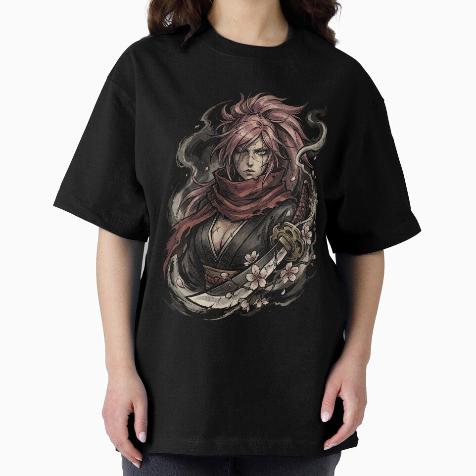 Baiken Guilty Gear Relaxed – Modern Japanese Casual Art by Senpaiwaves Unisex , , , Long Sleeve Tee