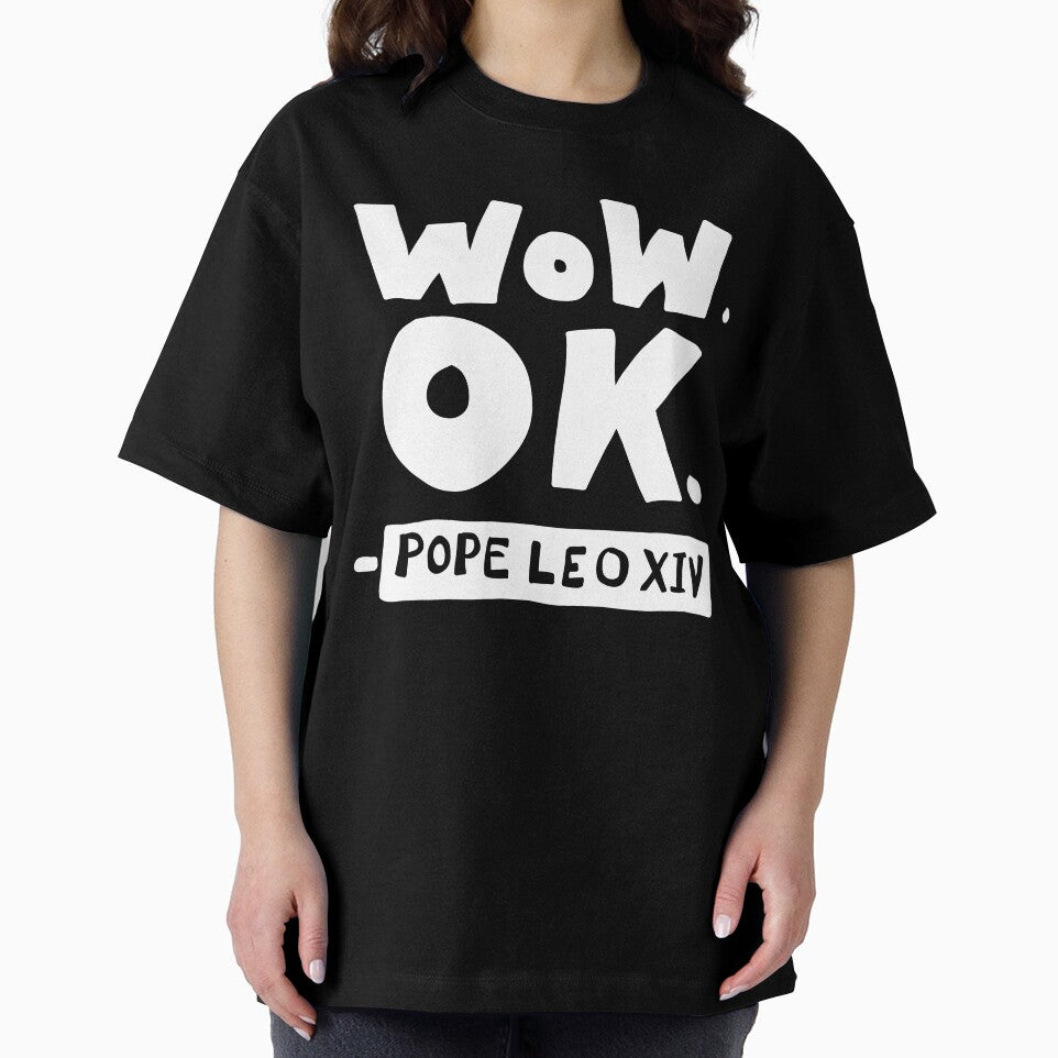 Wow OK Pope Leo XIV Quote -WHITE INK by SarahFullerArt