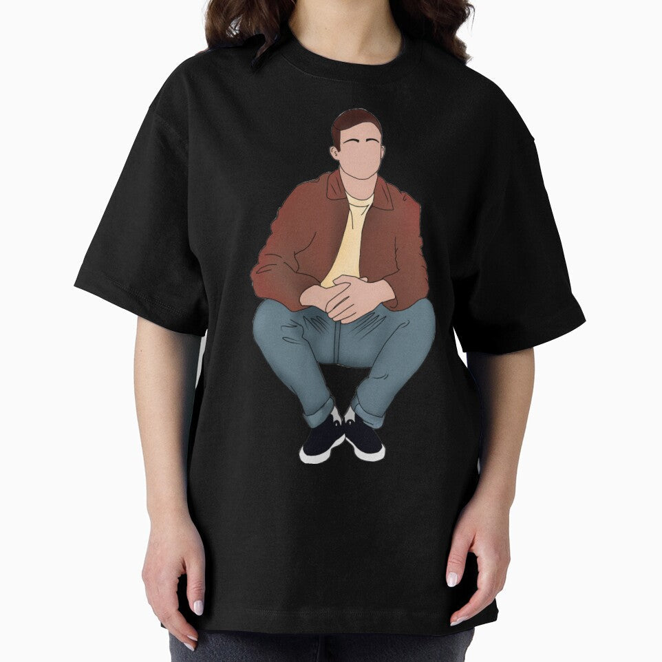 Man sitting by Artistkhg Unisex , , , Long Sleeve Tee