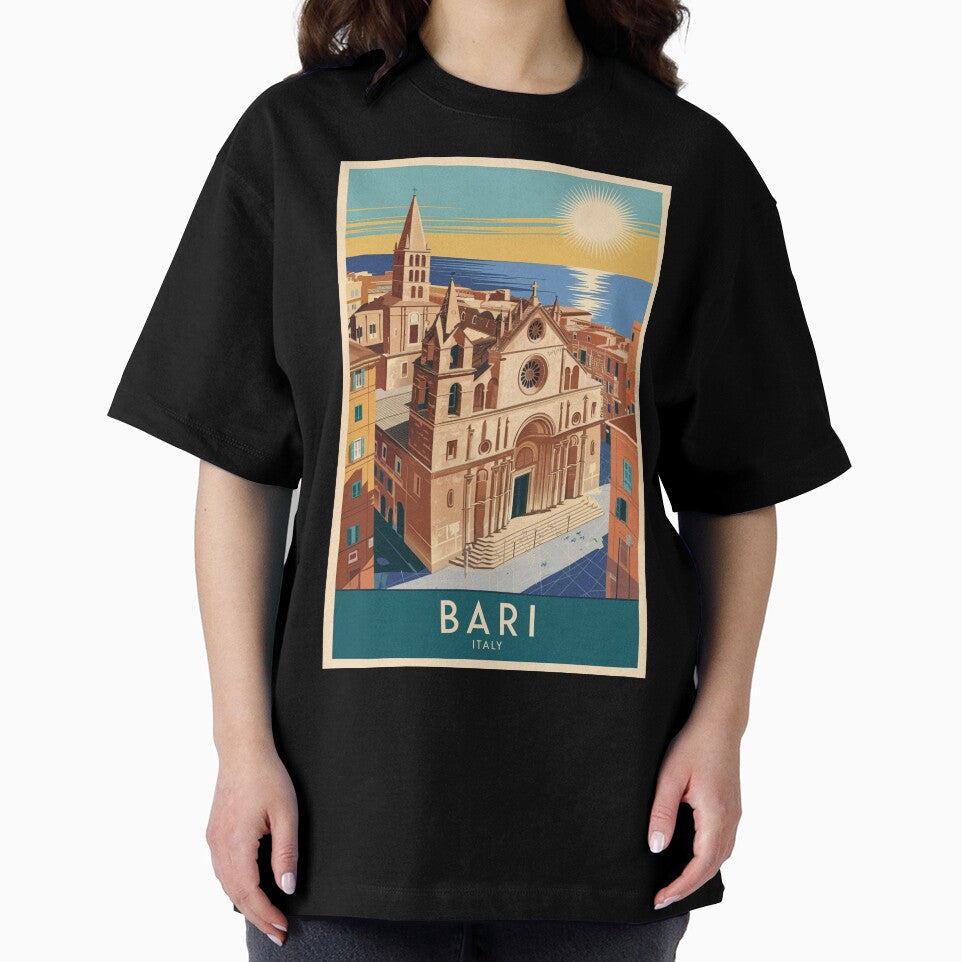 Bari Vintage Travel Poster by TravelerRat Unisex , , , Long Sleeve Tee