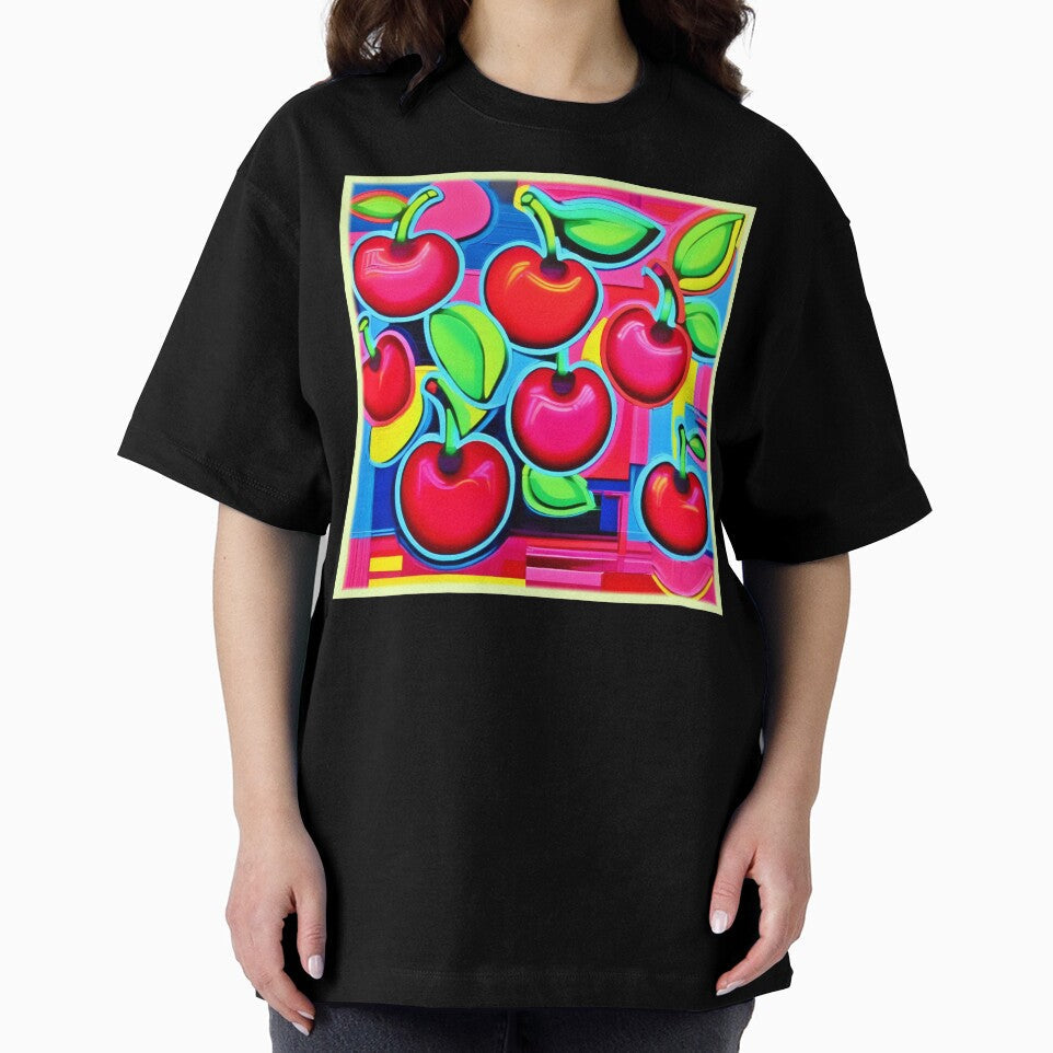 Pop Art Cherry Burst by Health And Fitness Posts e-Store Unisex , , , Long Sleeve Tee