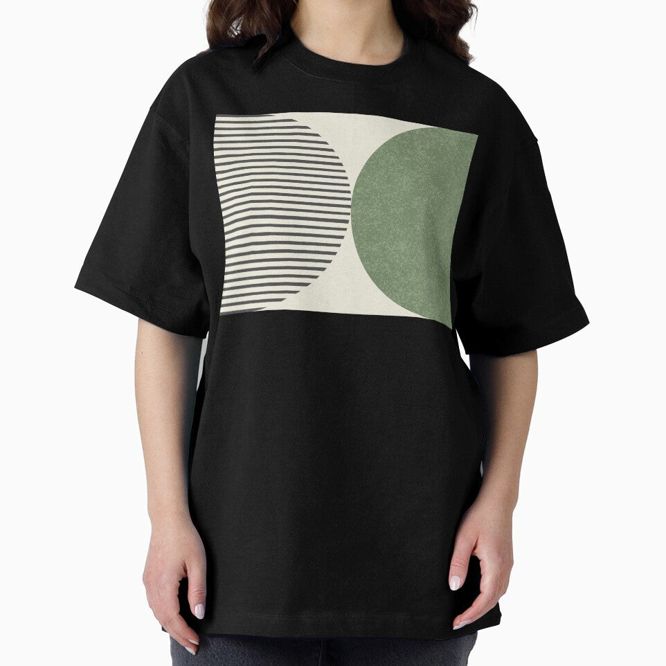 Half Circle Stripes - Green Black by moonlightprint