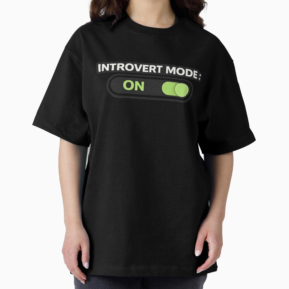 Introvert Mode ON – Funny Introvert Switch Humor Design by SpainDesign77 Unisex , , , Long Sleeve Tee