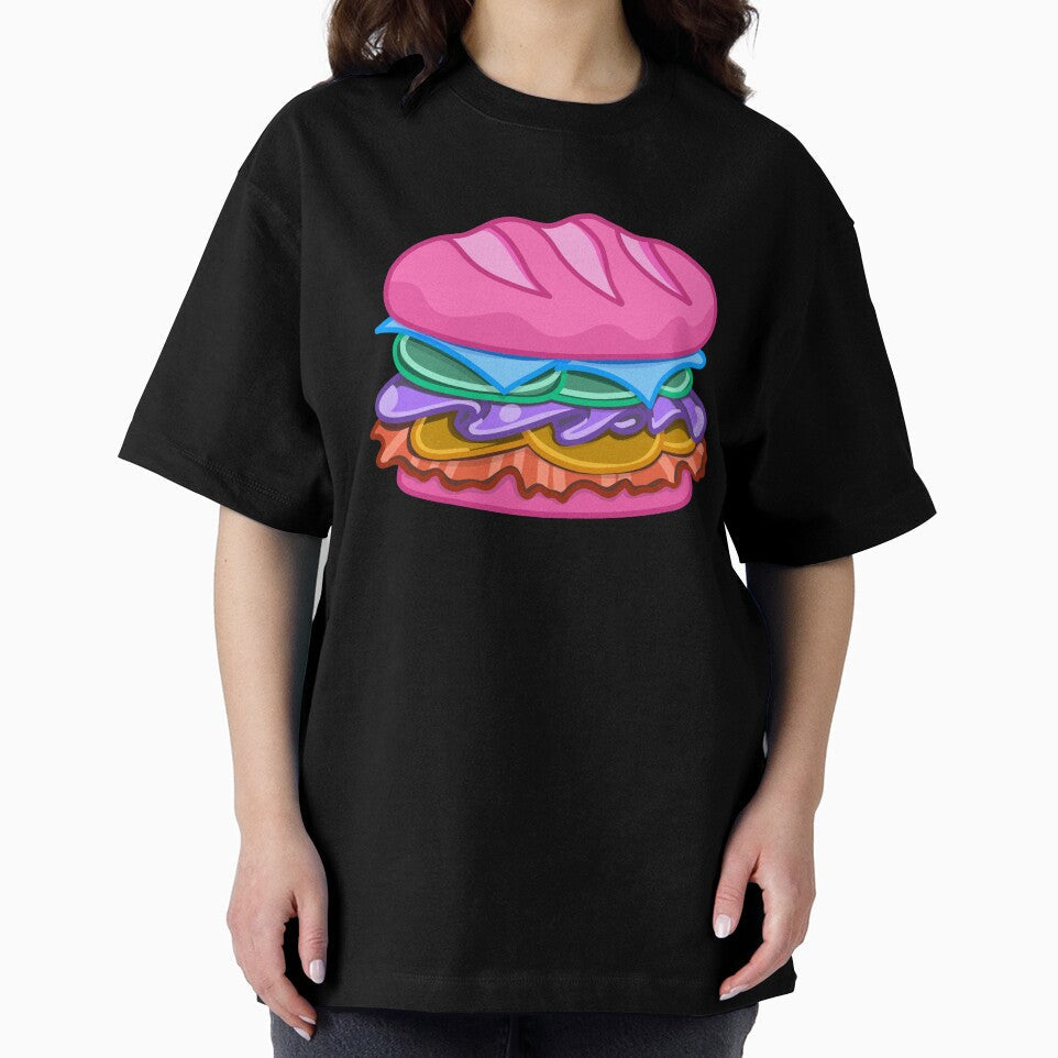 Pink Burger by Minaficent Unisex , , , Long Sleeve Tee