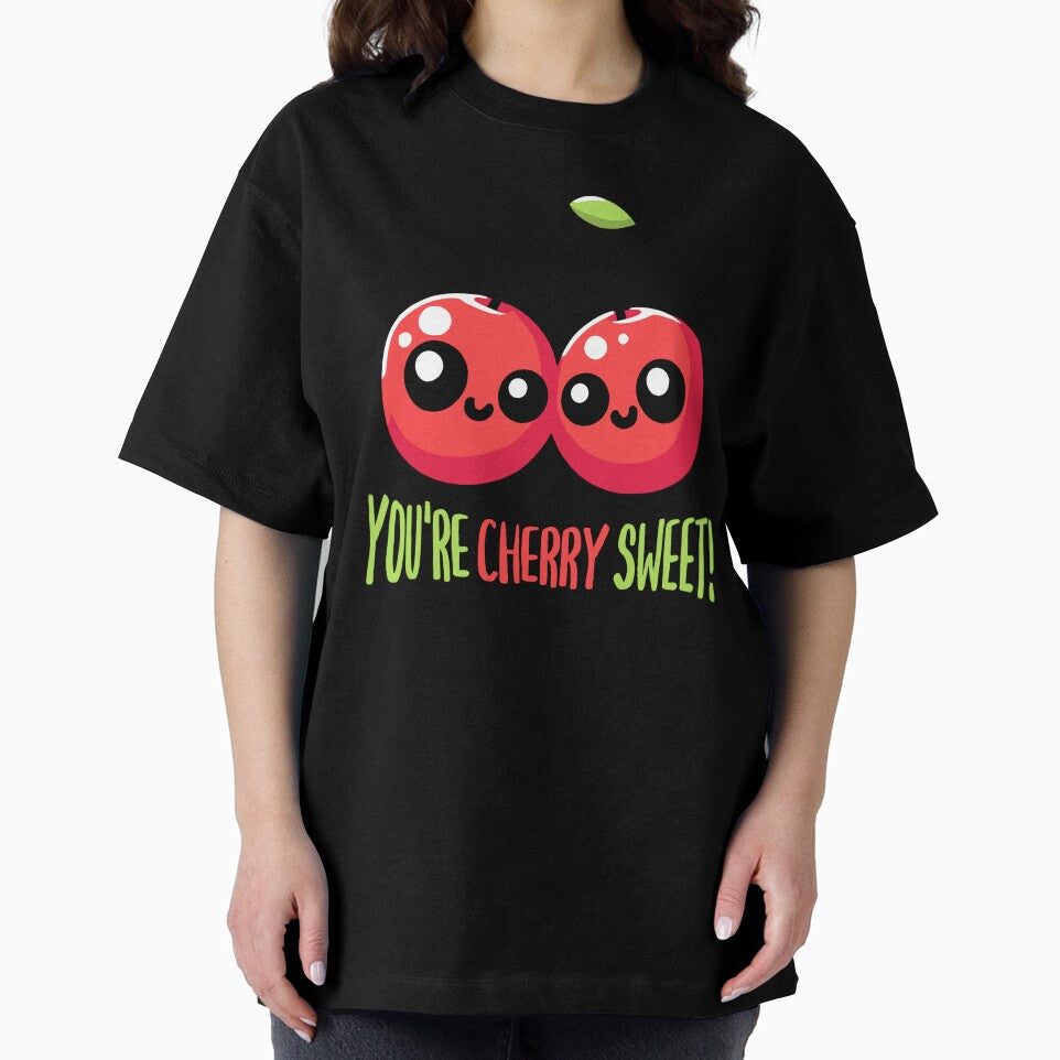 You're Cherry Sweet! Cute Cherry Pun Cartoon by PMCreative Unisex , , , Long Sleeve Tee