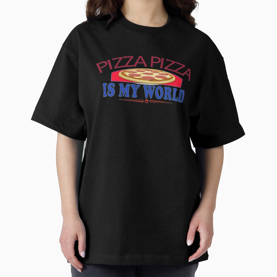 Funny Double Words Pizza Pizza Is My World Slogan by uta917 Unisex , , , Long Sleeve Tee