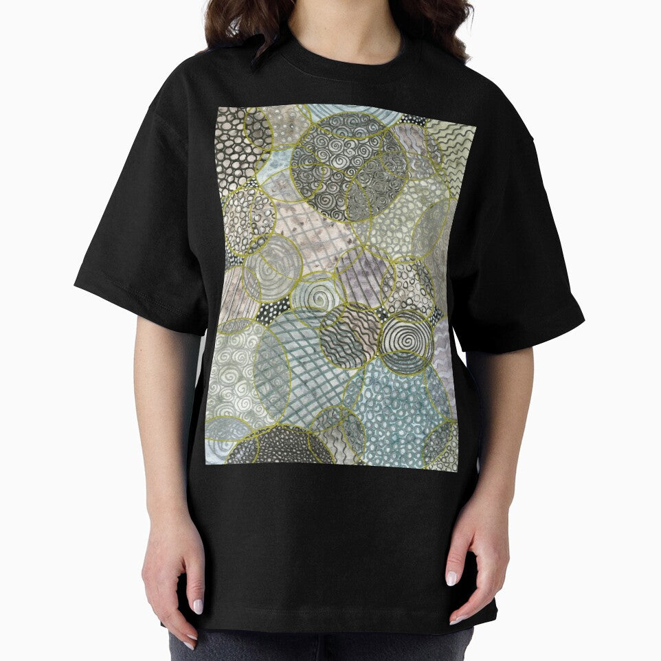 Abstract Patterned Circles in Metallic and Earth Tones by LymphomaLass