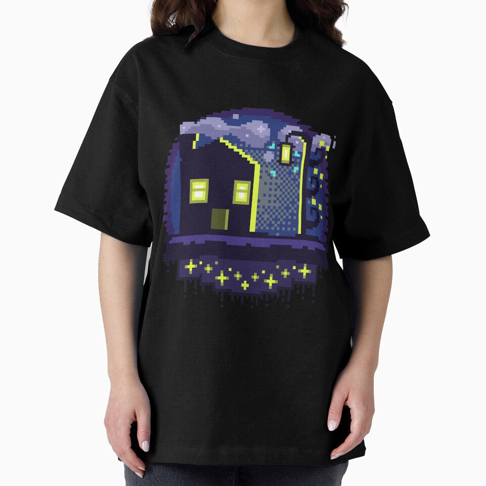 Pixel Art - Lamp and House by Kaiko-Roku Unisex , , , Long Sleeve Tee