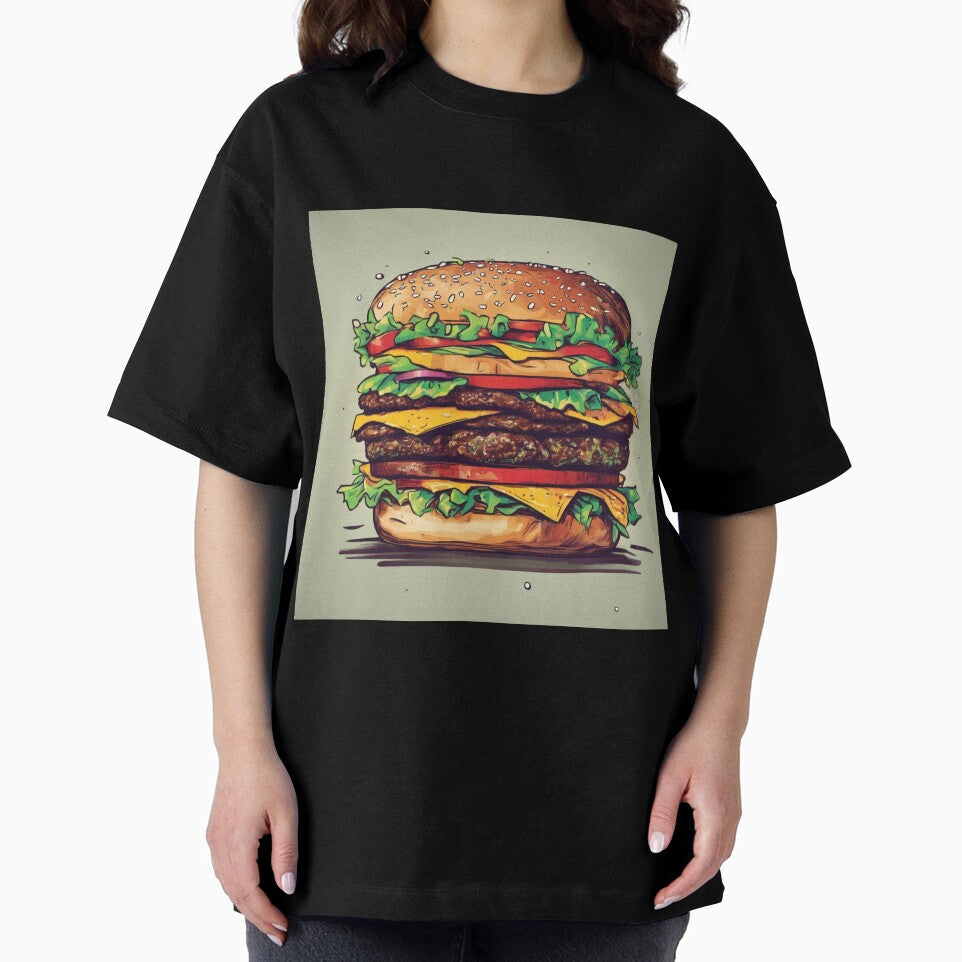 TrippleBurger drawing by TrendShopToday Unisex , , , Long Sleeve Tee