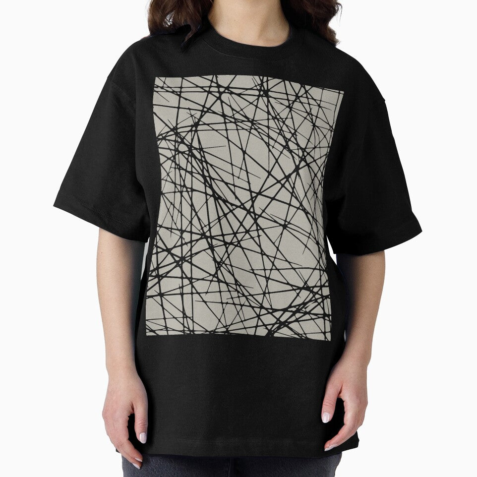 Black and Taupe Criss Cross Line Pattern Pairs DE 2022 Trending Color Reclaimed Wood DET625 by ColorOfTheYears