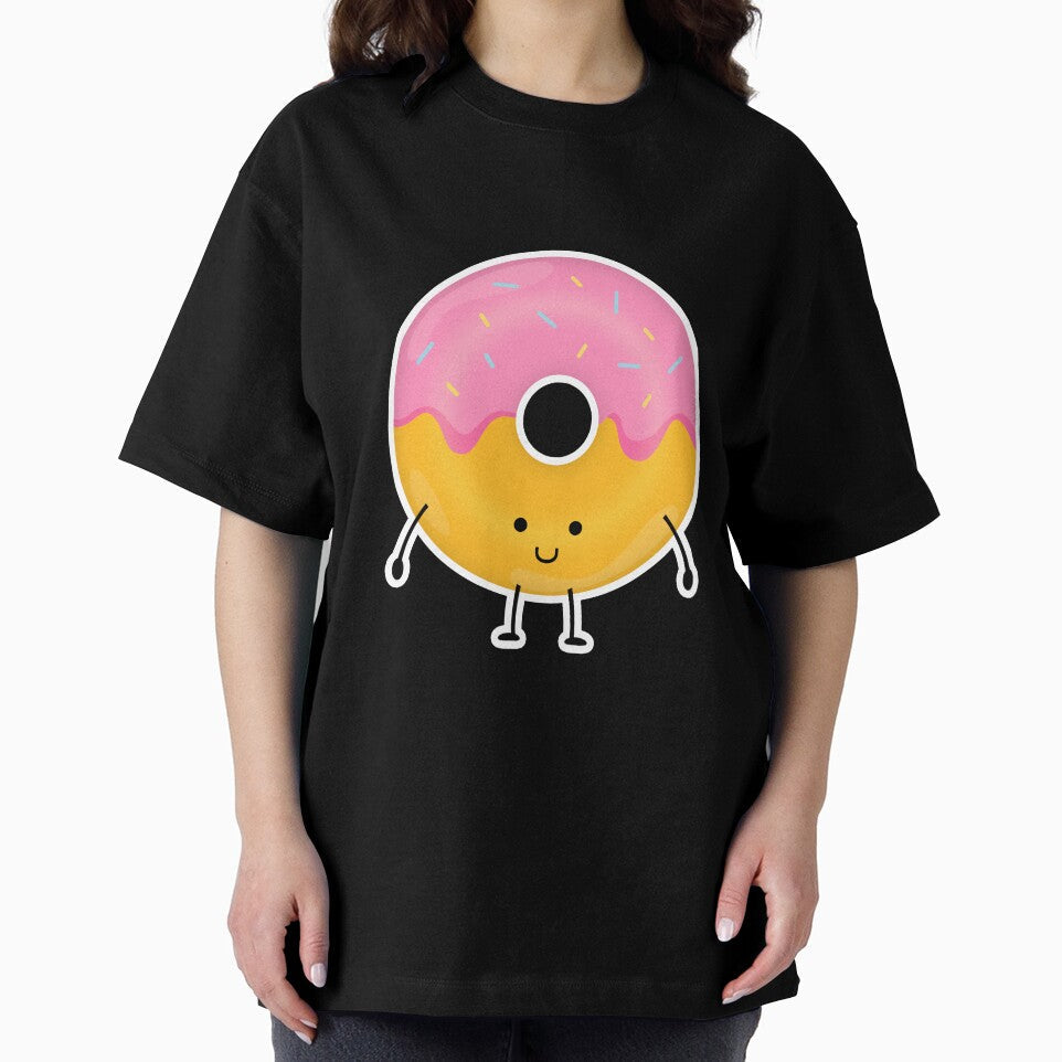 Cute Happy Donut by BrightLightArts Unisex , , , Long Sleeve Tee